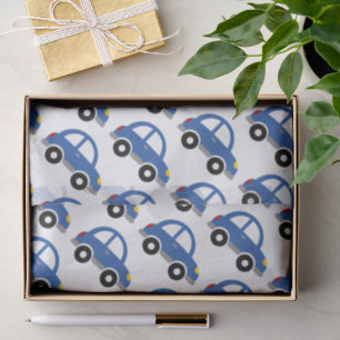 Blue toy car kid's Birthday gift tissue paper