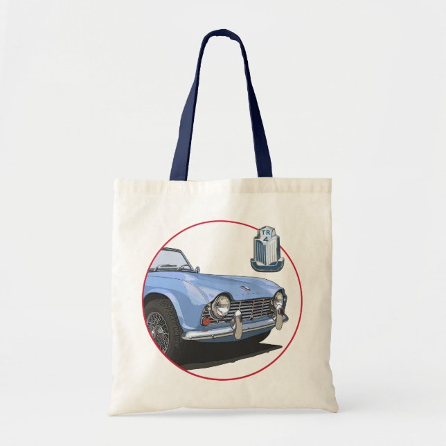 Blue TR4 Tote Bag (Front)