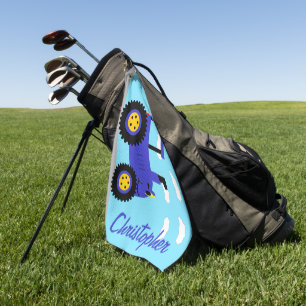 Blue Tractor Design Personalised Golf Towel