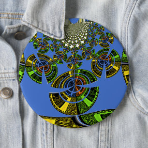 Blue tradition 6 inch round button