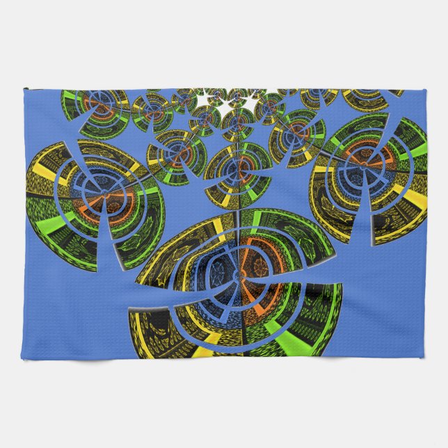 Blue tradition kitchen towel (Horizontal)