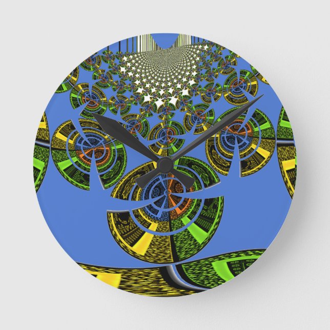 Blue tradition round clock (Front)
