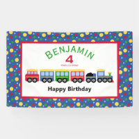 Blue Train Engine and Coal Car Birthday 