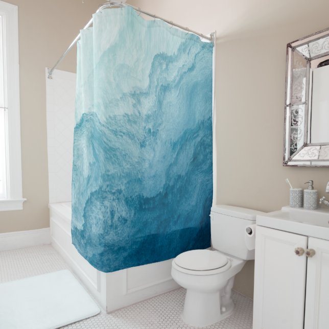 Blue Tranquil Ocean Waves Nature Abstract Art (In Situ)