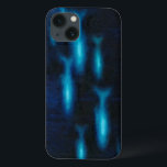 Blue Translucent Fish Silhouettes iPhone 13 Case<br><div class="desc">This vibrant fine art print of a group of blue translutent fish swimming will be a great addition to any Zazzle product and will bring a great pop of colour. Get it today!</div>