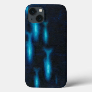 Blue Translucent Fish Silhouettes iPhone 13 Case
