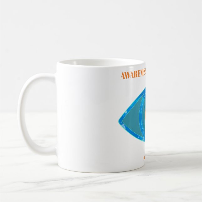 Blue - transparent coffee mug (Left)