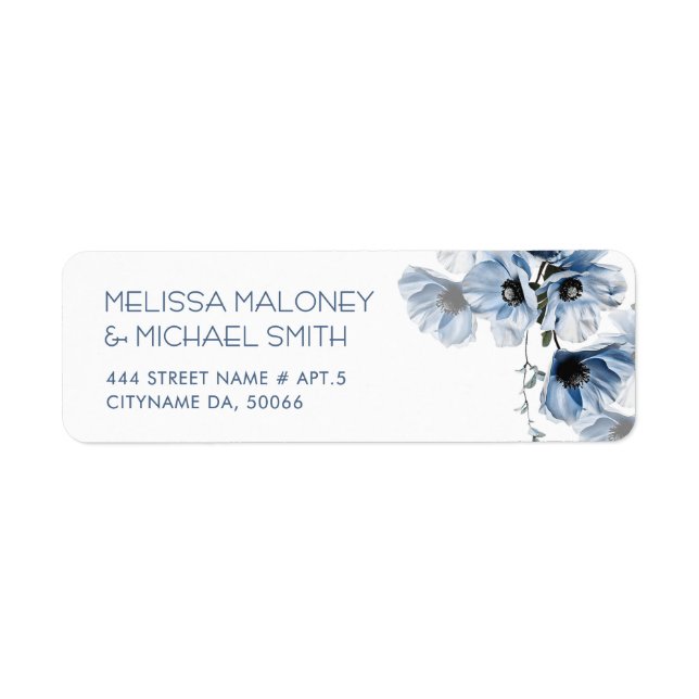 Blue Transparent Fine Art Flowers  (Front)