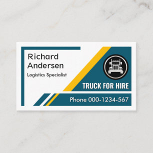 Blue Trapezium Layers Transport Business Card