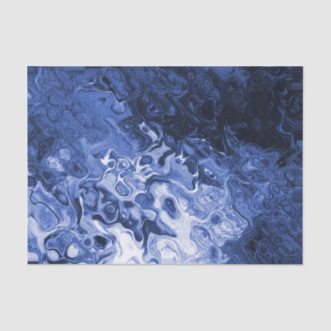 Blue Tree Abstract Gift Tissue Paper (Front)