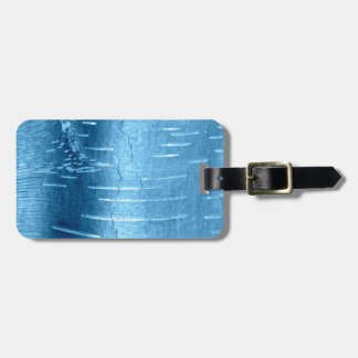 Blue Tree Bark Luggage Tag