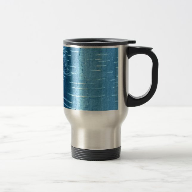 Blue Tree Bark Travel Mug (Right)