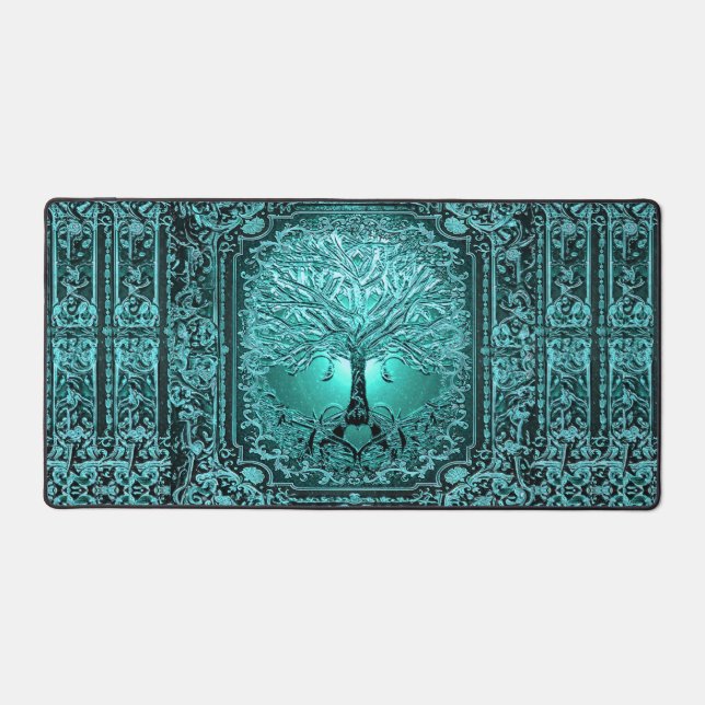 Blue Tree of Life Desk Mat (Front)