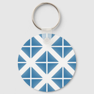 Blue Trendy Triangle Pattern Keychain