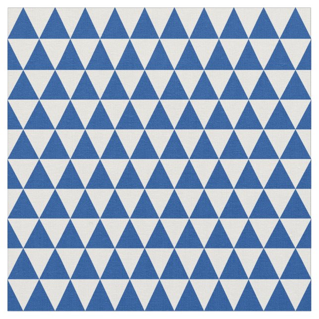 Blue Triangle Pattern Fabric (Close Up)