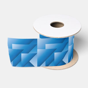 Blue triangles satin ribbon