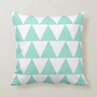 Blue Triangles Throw Pillow