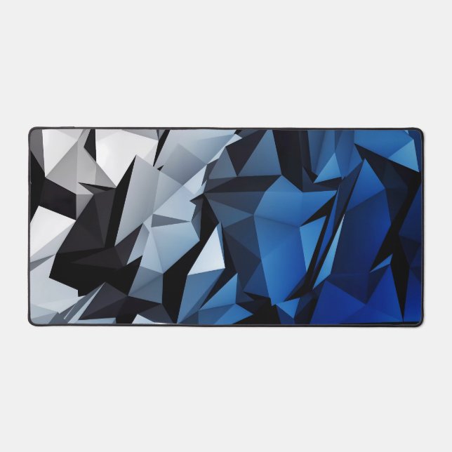 Blue Triangular Mirage Desk Mat (Front)