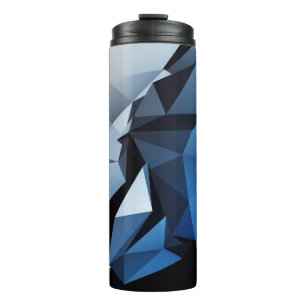 Blue Triangular Mirage Thermal Tumbler