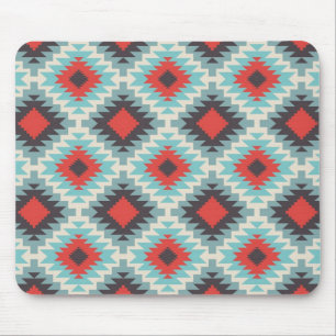 Blue Tribal Abstract Mouse Pad
