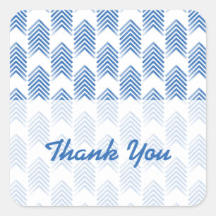 Blue Tribal Arrows Thank You Stickers