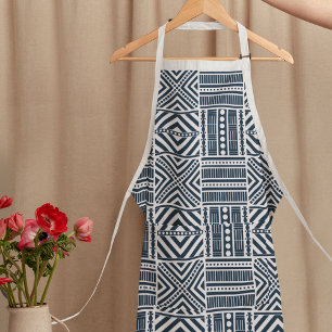 Blue Tribal Pattern Art Apron