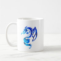 Blue Tribal Tattoo Dragon