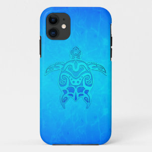 Blue Tribal Turtle iPhone 11 Case