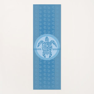 Blue Tribal Turtle Yoga Mat