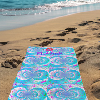 Blue Trippy Cute Beach Towel