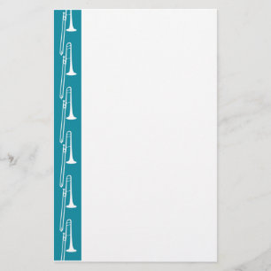 Blue Trombone Stationery