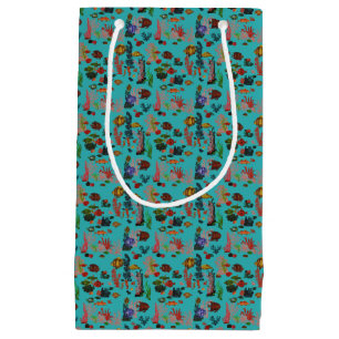 Blue Tropical Ocean Sealife Paradise Watercolor Small Gift Bag