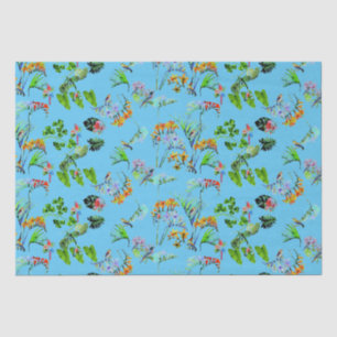 Blue Tropical Paradise Tissue Paper