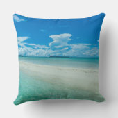 Blue tropical seascape, Palau Throw Pillow (Back)