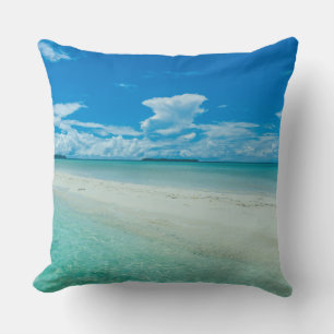 Blue tropical seascape, Palau Throw Pillow
