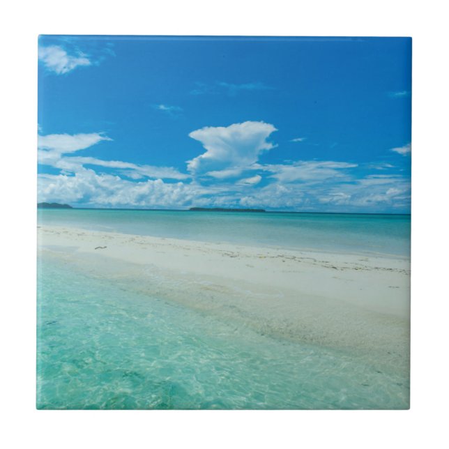 Blue tropical seascape, Palau Tile (Front)
