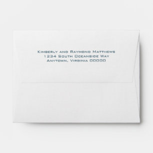 Blue Tropical Twin Palm Trees Wedding Envelopes