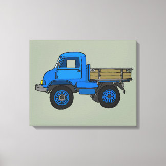 Blue truck canvas print