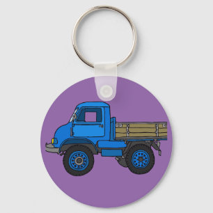 Blue truck keychain