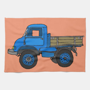 Blue truck kitchen towel