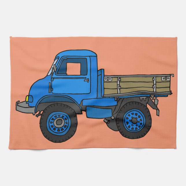 Blue truck kitchen towel (Horizontal)