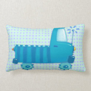 Blue Truck Lumbar Pillow