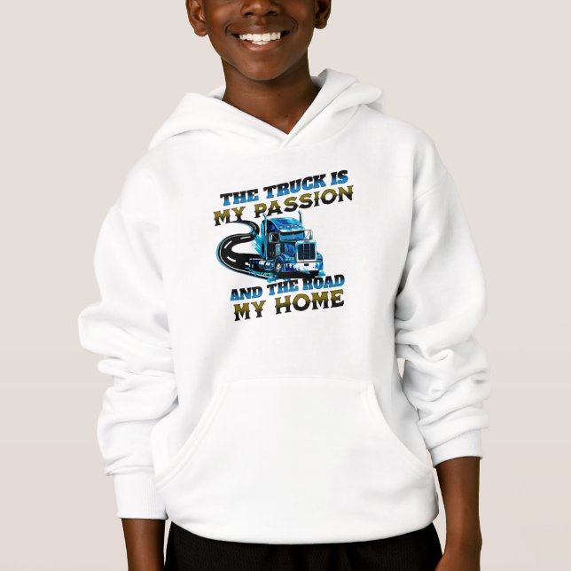 Blue Truck Speed Road Passion Home Driver Design (Front)