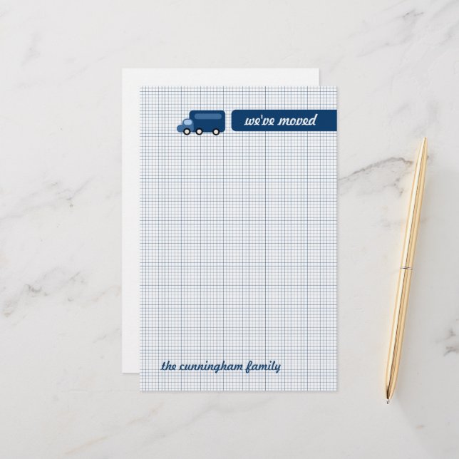 Blue Truck Stationery (Front/Back In Situ)