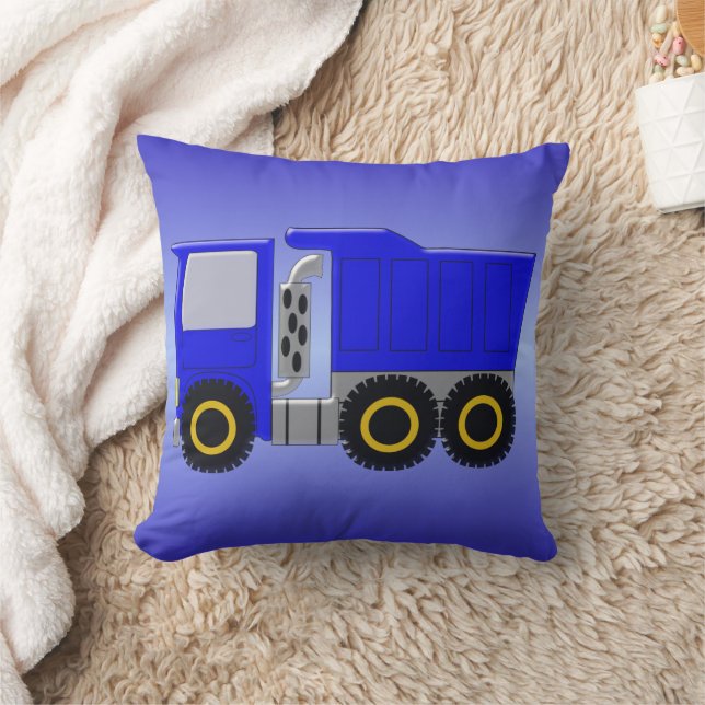 Blue Truck Throw Pillow (Blanket)