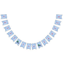 Blue Truck Tree Themed Birthday Banner