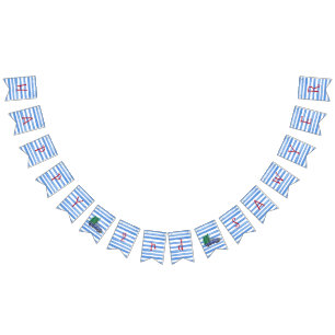 Blue Truck Tree Themed Birthday Banner