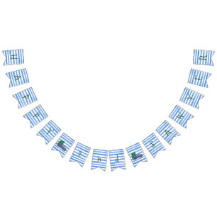 Blue Truck Tree Themed  Birthday Banner