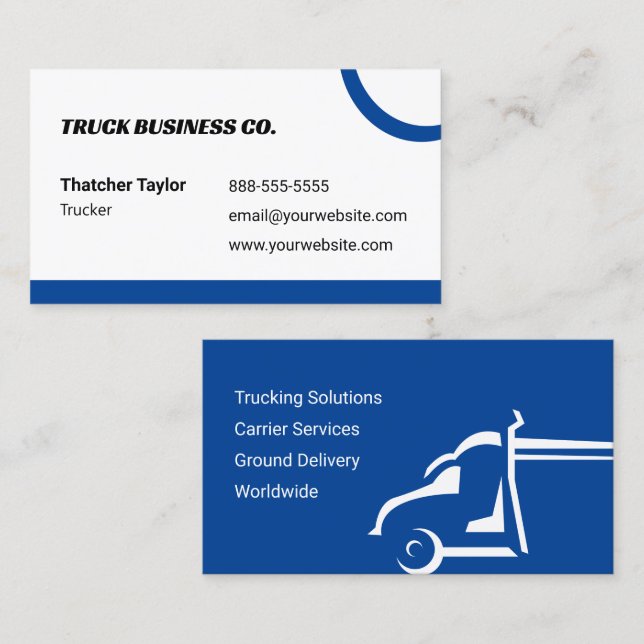 Blue Truckers Business Card (Front/Back)