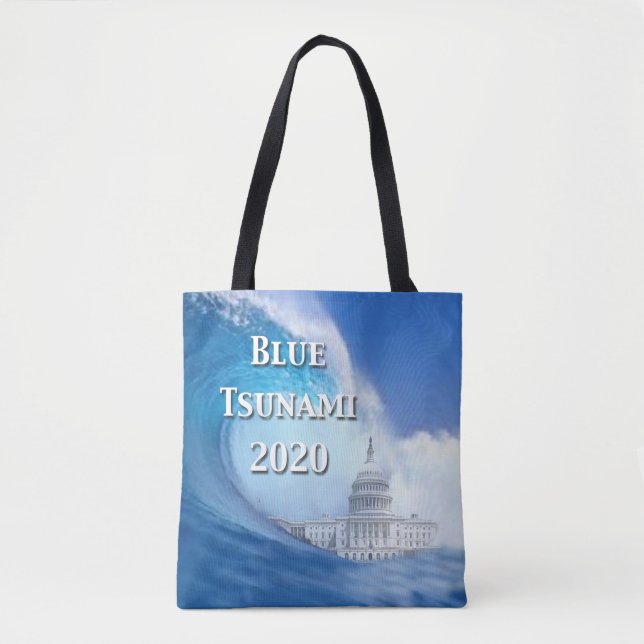 Blue Tsunami Election 2020 Tote Bag (Front)